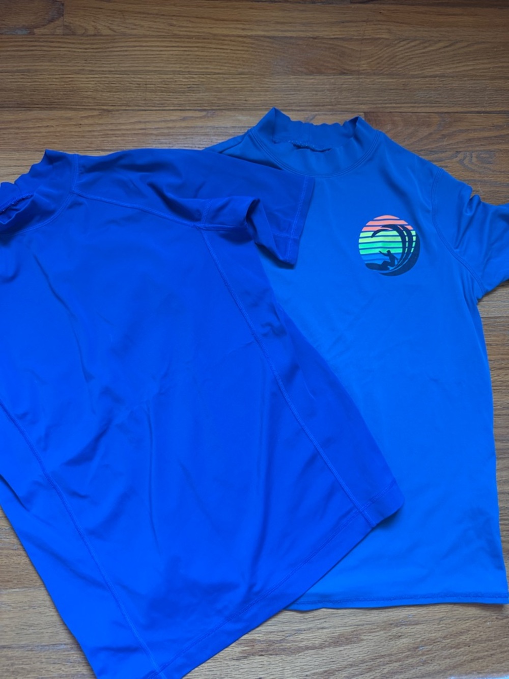 Lands' End Blue Short Sleeve Swim Top Bundle